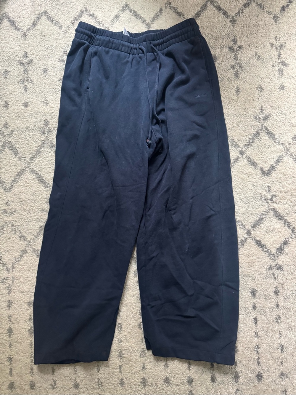 Casual Drawstring Sweatpants - Navy